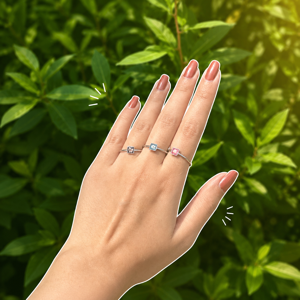 Handmade resin rings